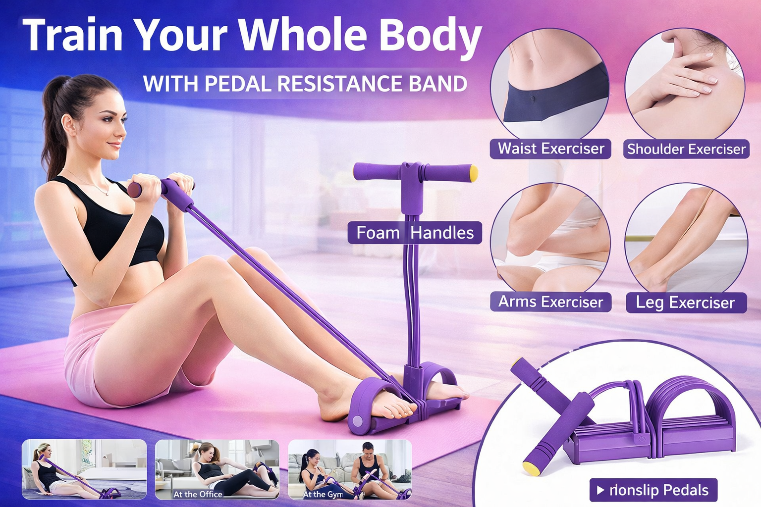 Yoga Pedal Puller Resistance Band Fitness Equipment