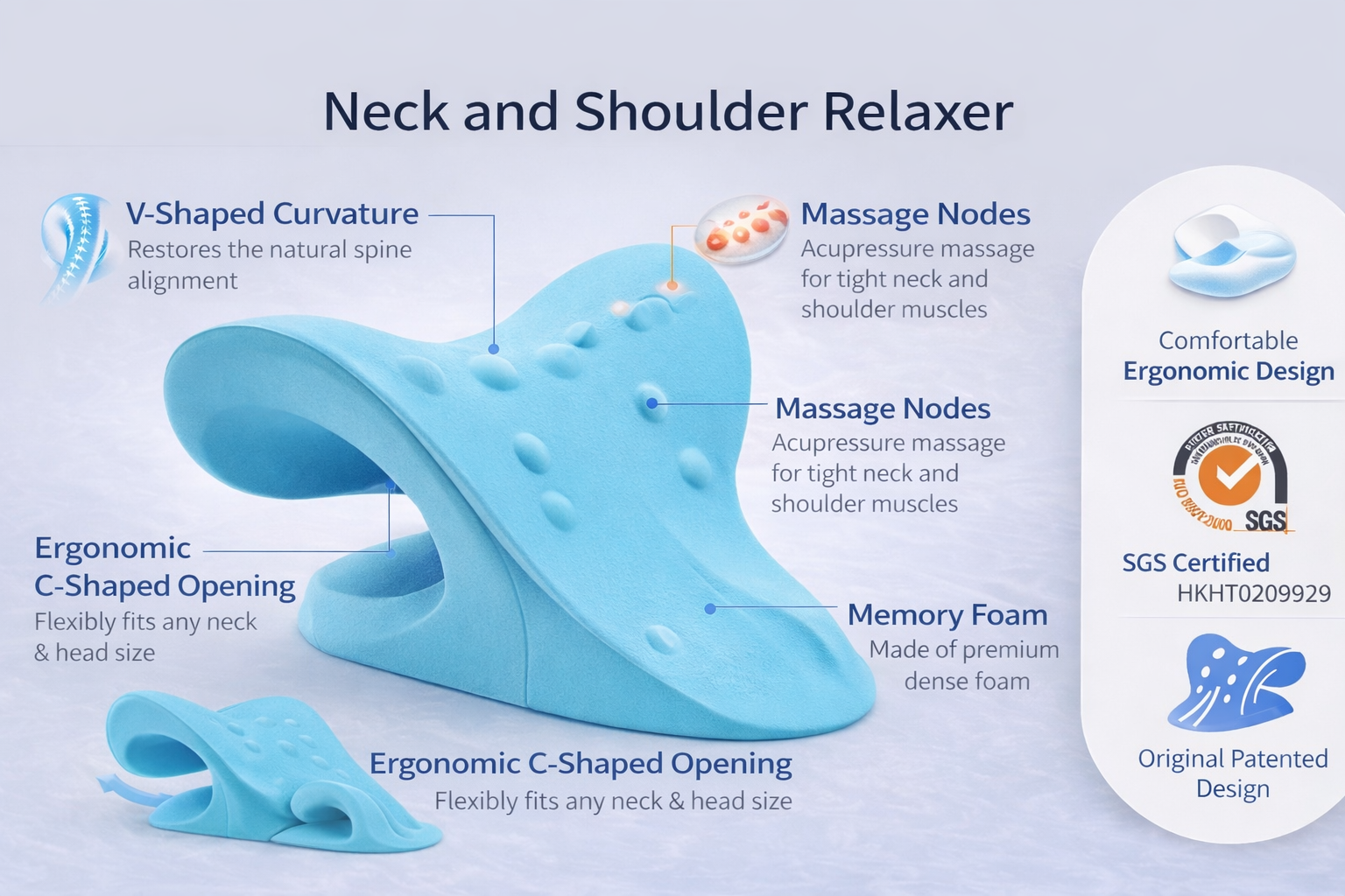 Neck and Shoulder Relaxer For Cervical Spine Alignment